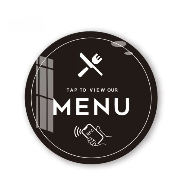 NFC Tap for MENU PVC Disc - For Restaurant, Café & Take-Away - Image 2