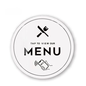 NFC Tap for MENU PVC Disc - For Restaurant, Café & Take-Away