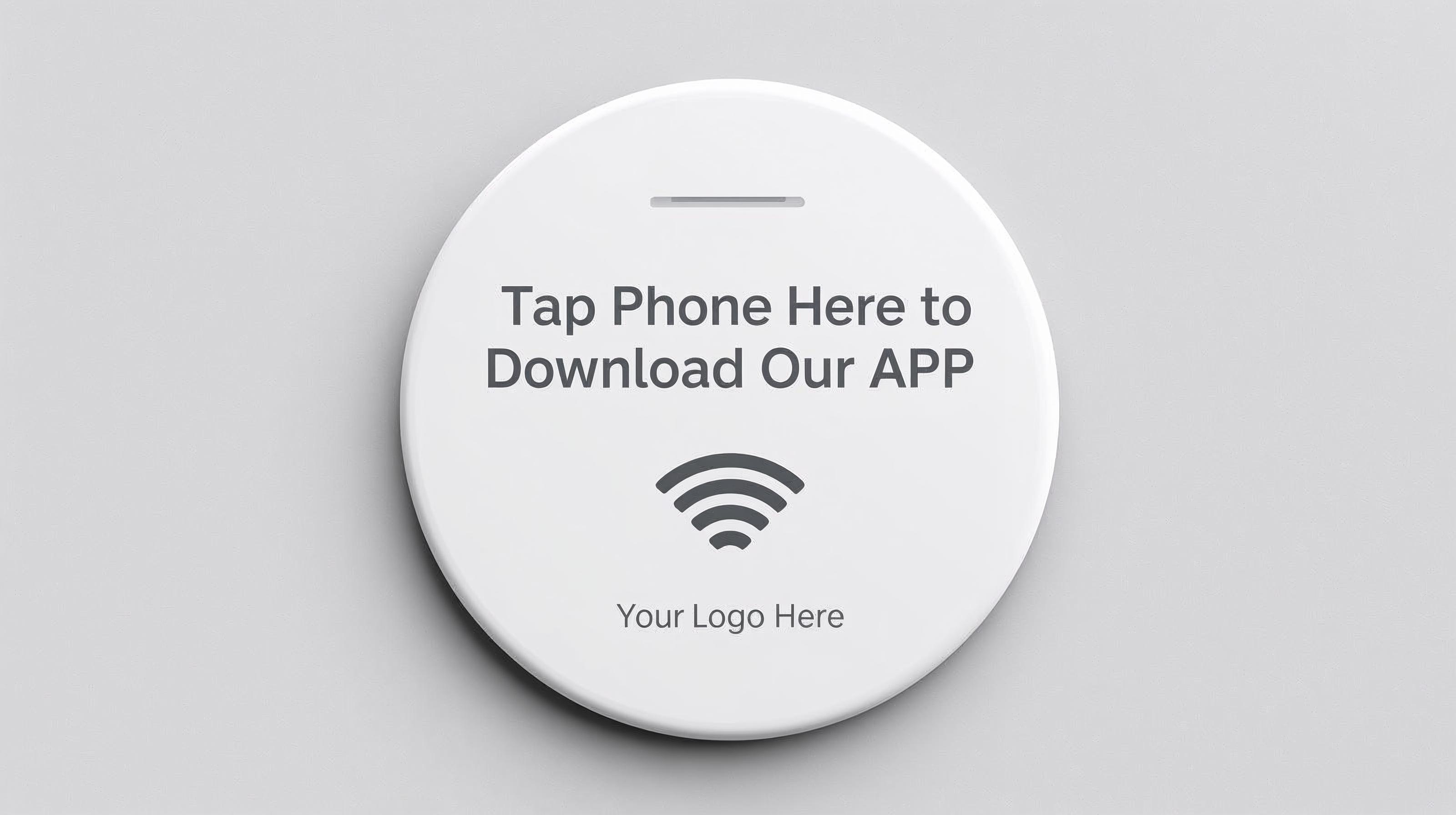 Custom - NFC Tap to Download Our APP - Epoxy Disc - BEST FOR TAXI